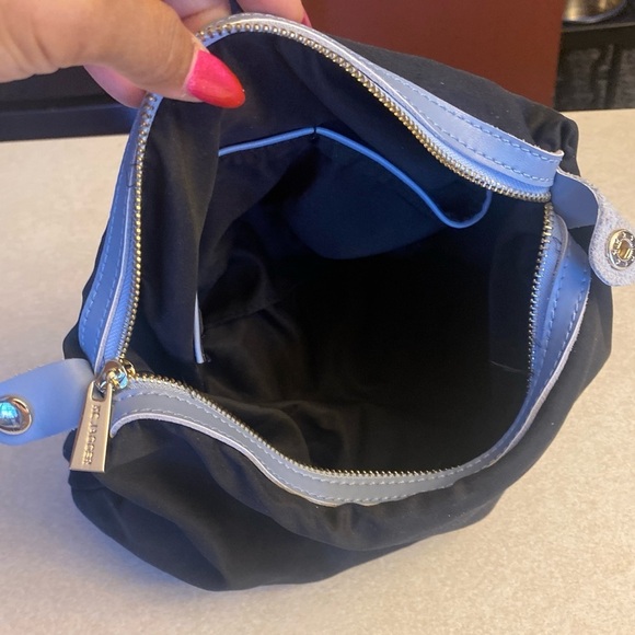 KC JAGGER Light Blue Leather Backpack w/Detachable Insert Pouch, EUC (Like New) main image 5